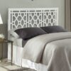 Tabor - Chippendale Headboard King Size, Durable Poplar Wood - White - Image 2