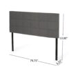 King / California King Sized Headboard - Charcoal Gray - Image 3