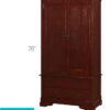 Wood Armoire Elegant - Cherry - Image 2