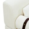Modern Loveseat Sofa 59" Couch With Flexible USB Ports, Unique Cylindrical Armrests - Beige - Image 19