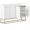 Modern Sideboard Elegant Buffet Cabinet With Large Storage Space For Dining Room, Entryway - White - Image 14