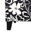 Luxury Storage Ottoman With Floral Patterned Fabric, Soft Close Hinges, Multi Functional Footrest & Seat - Black Floral / White - Image 14