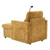 Multifunctional Lazy Sofa Recliner With Storage And Phone Bracket In Chenille For Living Room - Mustard Yellow - Image 15