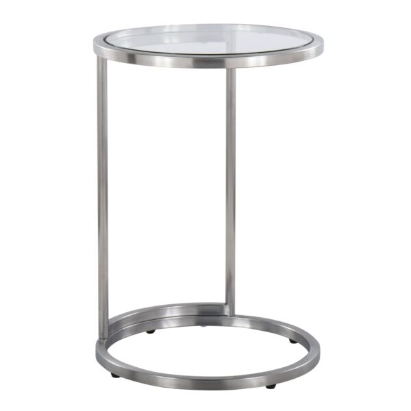 Zenn - Round End Table - Clear