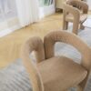 Contemporary Velvet Upholstered Accent Dining Chair - Camel Teddy - Image 16