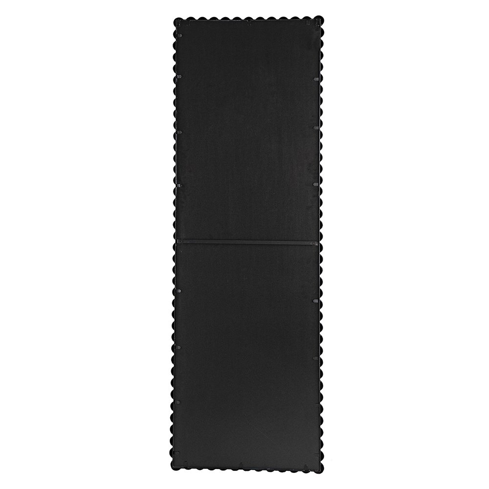 Full Length Mirror With Metal Beaded Frame, Rectangular Oversized Mirror For Living Room Bedroom - Black - Image 7