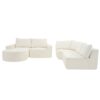 Oversized Modular Sofa Cloud Sectional Sofa Set Upholstered Couches U - Shaped Sofa With Deep Seat For Living Room - Beige - Image 18