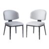 5 Pieces Modern And Metal Dining Set - White / Black / Walnut - Image 10