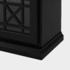 Classic Fretwork Detailed Glass Door Sideboard - Black - Image 3