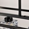 6 Light Farmhouse Chandelier, Modern Industrial Linear Rectangular Crystal Pendant Light Cage Chandelier For Dining Room, Kitchen Island, Bar, Long Table, G9*6 Bulbs Included - Matte Black - Image 12