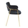 Napoli - Contemporary Chair (Set of 2) - Gold / Black - Image 3