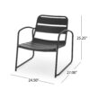 Modern Conrad Chair Outdoor Seating - Matte Black - Image 3