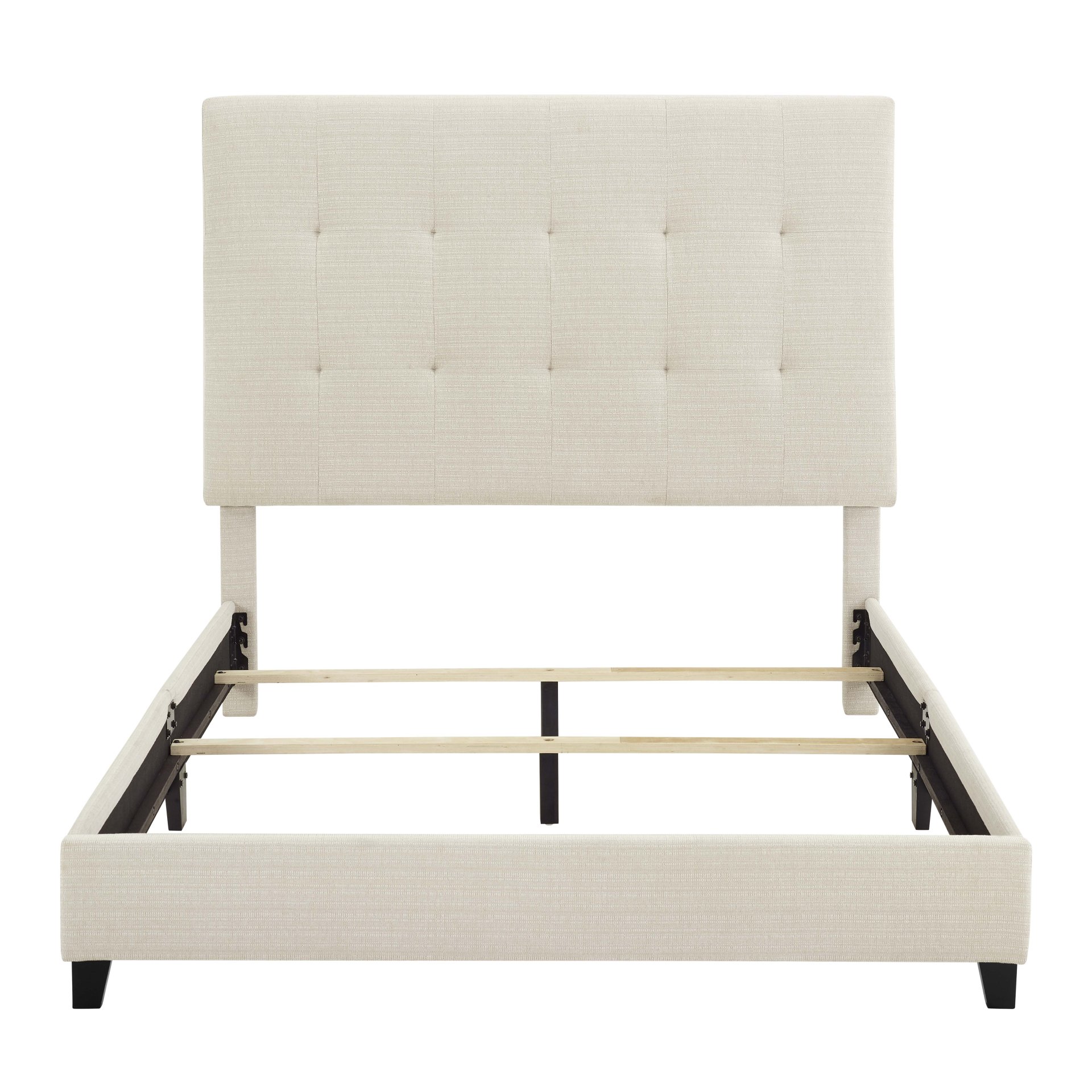 Queen Size Tufted Upholstered Platform Bed - Beige - Image 7