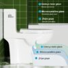 Gloss Tornado Flush 1 Piece Elongated Toilet With Siphonic Side Press, ADA Comfort Chair Height - Gloss White - Image 15