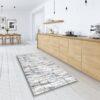 Macau - Non Slip Runner Rug - White / Gray - Image 4