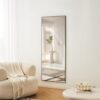 Modern Home Decor Full Length Mirror Aluminum Alloy Frame High Definition Shatter Proof - Black - Image 5