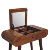 Mini Round Fold Vanity - Chestnut - Image 3