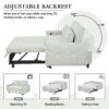 Pull Out Sofa Bed Convertible Couch 2 Seat Loveseat Sofa Modern Sleeper Sofa With 2 Throw Pillows And USB Ports For Living Room - Light Gray Green - Image 5