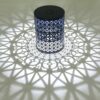 Modern Iron Solar Side Table With Built Light - Dark Blue - Image 5