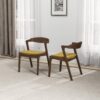 Dakota - Velvet Dining Chair (Set of 2) - Brown / Yellow - Image 12