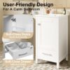 18" Bathroom Vanity With Sink, Soft Close Drawers, Door Organizer, Divider Drawer, Adjustable Foot Pads - White - Image 8