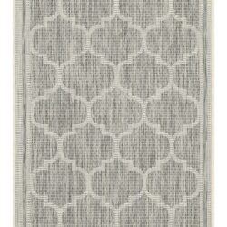 Sunshine - 2'7" X 7'3" Polypropylene Indoor, Outdoor Area Rug - Silver