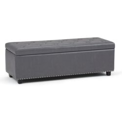 Hamilton - Storage Ottoman - Stone Gray