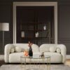Donna - Japandi Style Boucle Sofa - Cream / Ivory - Image 2