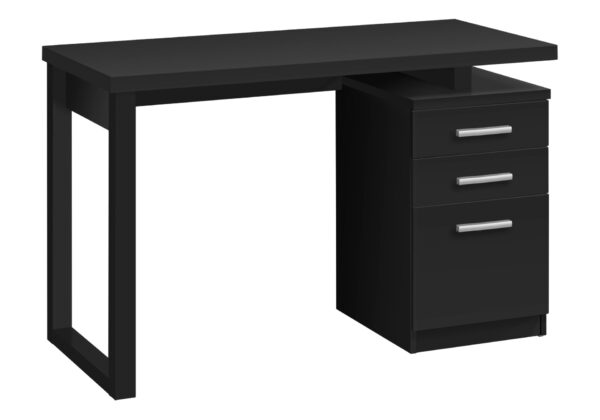 Computer Desk For Home Office, Laptop, Left Right Set - Up, Storage Drawers, Modern - Black