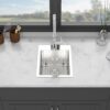 Stainless Steel Drop In Kitchen Sink 15 X 20" 16 Gauge Single Bowl - Brushed Nickel - Image 5