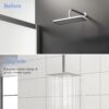 8" Ceiling Mounted Shower Arm With Flange, Stainless Steel - Brushed Nickel - Image 6