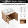Bathroom Vanity Set With Resin Countertop Sink, 2 Doors - Oak - Image 10