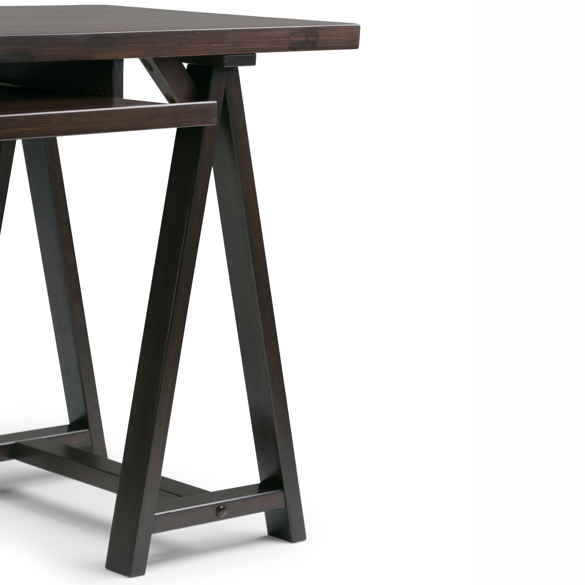 Sawhorse - Desk - Dark Chestnut Brown - Image 6