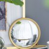 Round Mirror, Circle Mirror With Iron Frame For Living Room Bedroom Vanity Entryway Hallway - Gold - Image 4