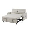 Pull Out Sleep Sofa Bed Loveseats Sofa Couch With Adjsutable Backrest, Storage Pockets, 2 Soft Pillows, USB Ports For Living Room, Bedroom, Apartment, Office - Beige - Image 17