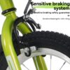 Fkznpj - 16" Sporty Kids Bike With Training Wheels And Stand Adjustable Saddle Suitable For Boys And Girls Aged 4 - 8 Years Tall Height 41 - 46" Available In A Variety Of Colors - Green - Image 15