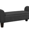 Mila - Velvet Ottoman Bench With Storage - Black - Image 6