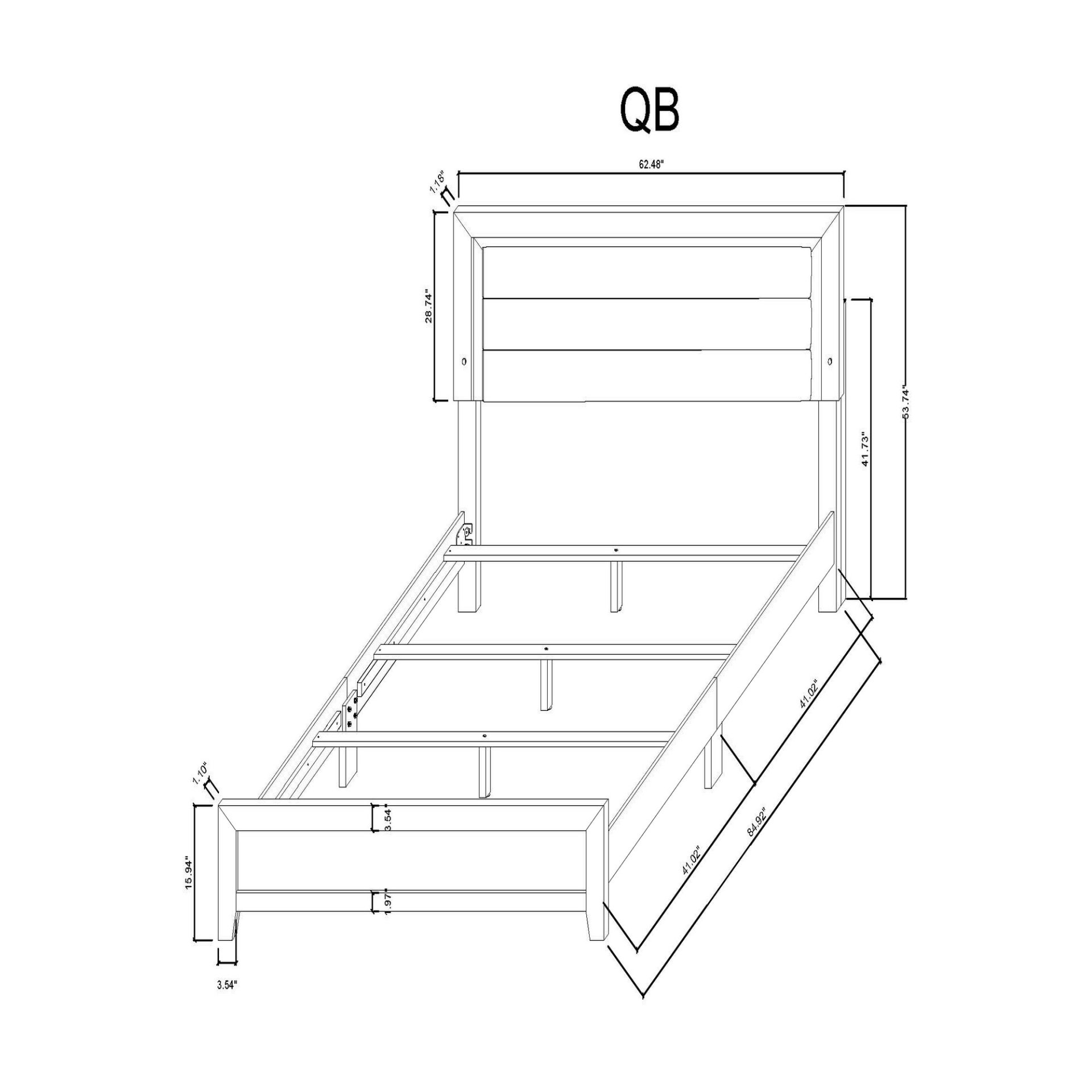 Omoda - 5 Pieces Queen Bedroom Set With LED - White - Image 3