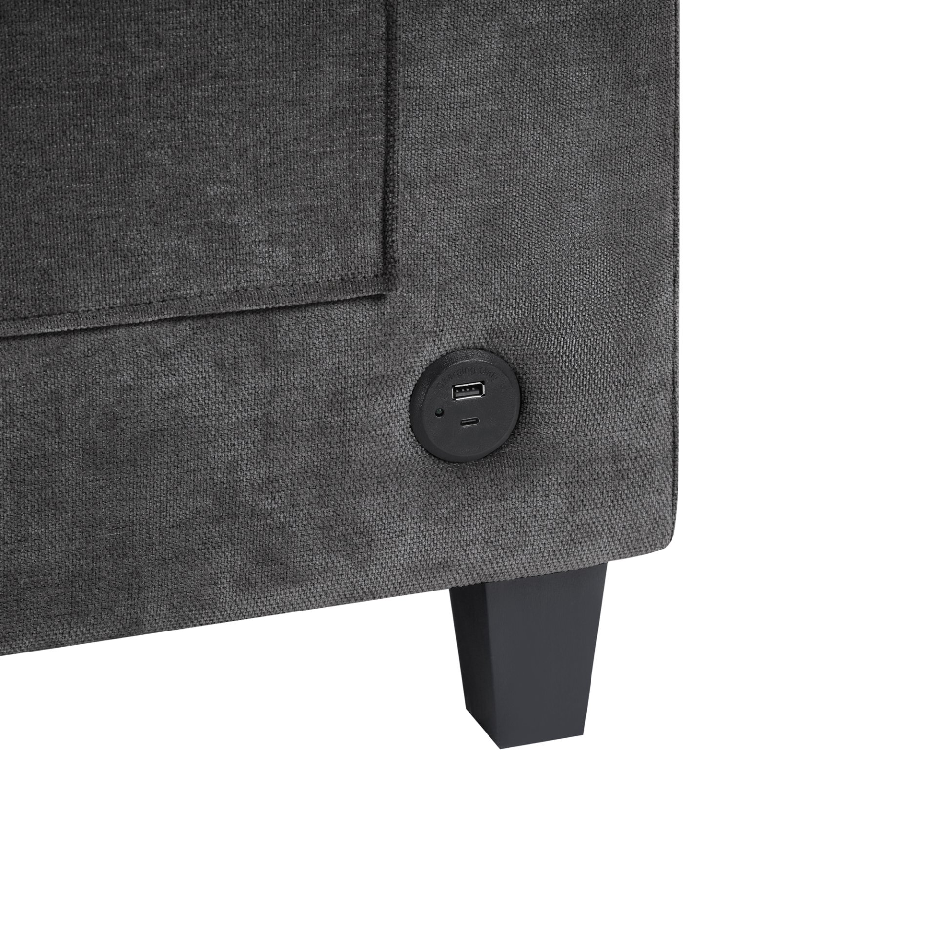 U Shaped Sectional Sofa, Corner Living Room Couch With Built In Cup Holders, Storage, USB Ports - Gray - Image 14