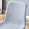 Comfortable Linen Cotton Dining Chair Set Six Pieces - Light Gray - Image 14