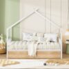 Full Size Classic House Bed With 2 Drawers - White - Image 15