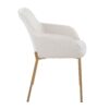 Daniella - Contemporary Dining Chair (Set of 2) - Cream / Gold - Image 3