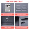 9 Door Lockers With Lock For Storage In Office, School, Gym, And Bedroom - Gray - Image 6