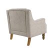 Accent Chair, Living Room Chair, Footrest Chair Set With Vintage Brass Studs, Button Tufted Upholstered Armchair For Living Room, Comfy Reading Chair For Bedroom, Reception Room - Beige - Image 14