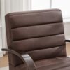 360° Swivel Accent Chair With Armrests, Comfy Lounge - Brown - Image 9