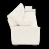 Modern 3 Seater Sofa Set & Pillows Frame, Textured Cover, High Rebound Cushions - White - Image 19