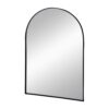 Arched Mirror With Metal Frame, Wall Mirror For Living Room Bedroom Entryway - Black - Image 6
