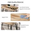 Modern Minimalist 47" Wood Dining Table With Metal Legs For 4 - Wood - Image 5