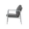 Aluminum Lounge Chair With Sleek Rope Accents, Comfortable Cushions, For Modern Indoor Outdoor Spaces - Gray / Silver / White - Image 7
