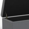 Avalon - Extra Large Storage Ottoman Bench - Stone Gray - Image 3